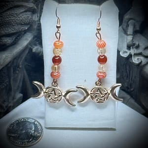 Genuine Gemstones - Triple Goddess - Prosperity - Copper - Carnelian & Citrine