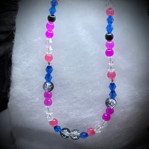 Necklace - Gender Fluid - Crackle Black