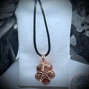 Genuine Gemstones - Pendant - Pentacle - Sunstone