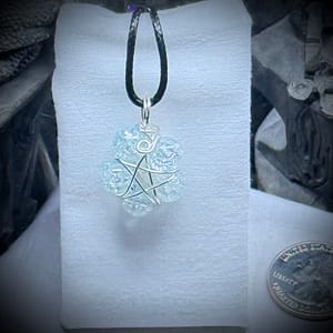 Pendant - Pentacle - Spirit/Light Blue