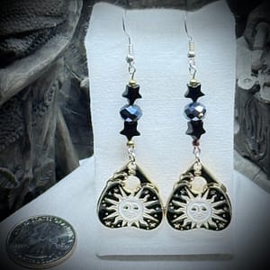 Earrings - Planchette - Double Black Hole Sun