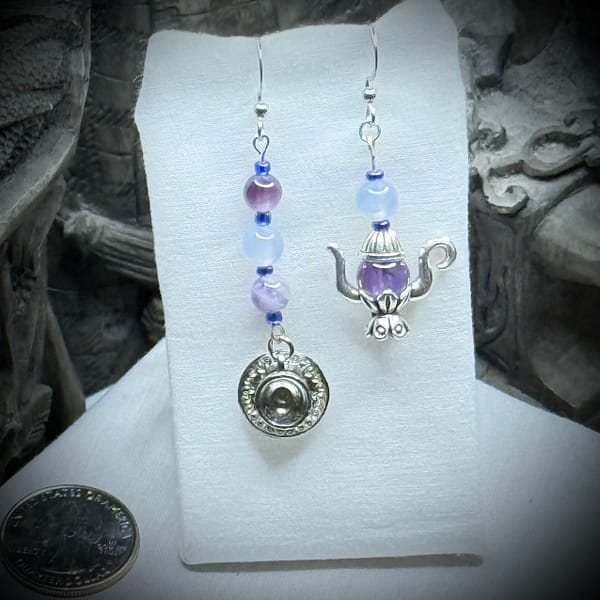 Genuine Gemstones - Spot of Tea - Sani-tea - Amethyst & Blue Chalcedony