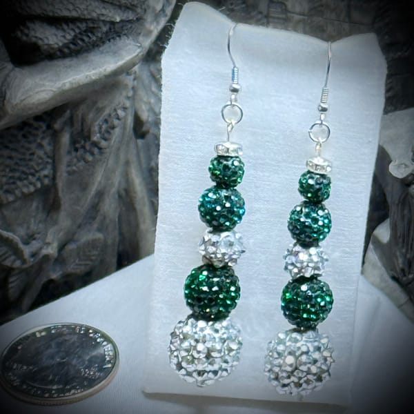 Earrings - Beaded - Emerald Mystique