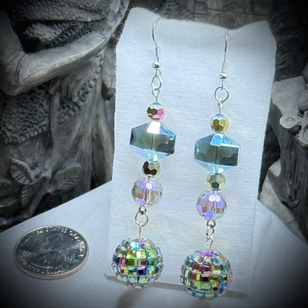 Earrings - Beaded - Emerald Disco Dazzlers