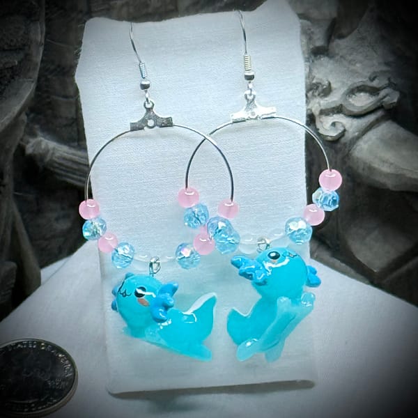 Earrings - Trans - Hoops - Axolotls