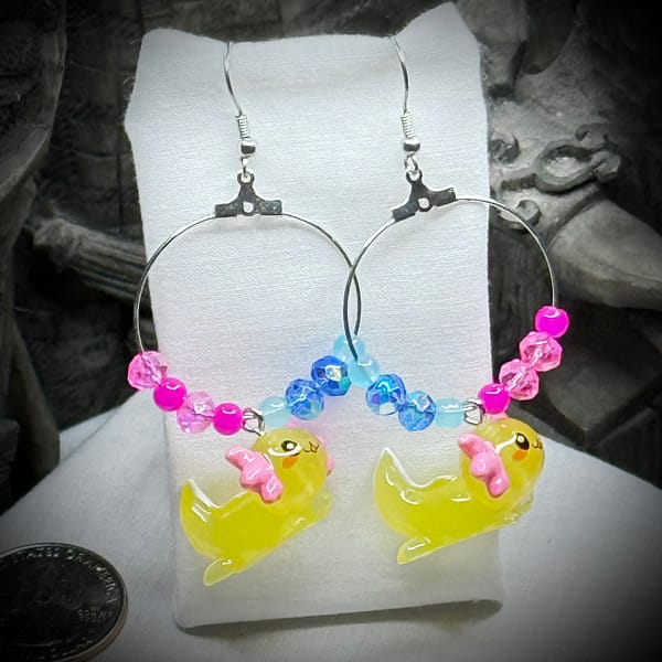Earrings - Pansexual - Hoops - Axolotls