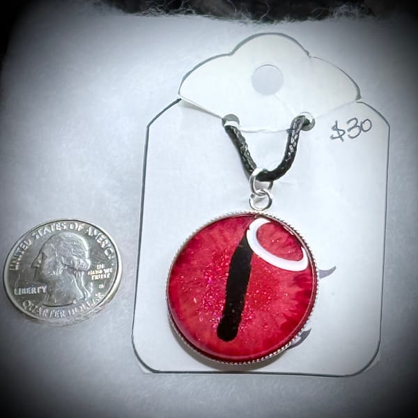 Pendant - 30mm - Crimson Sparkle