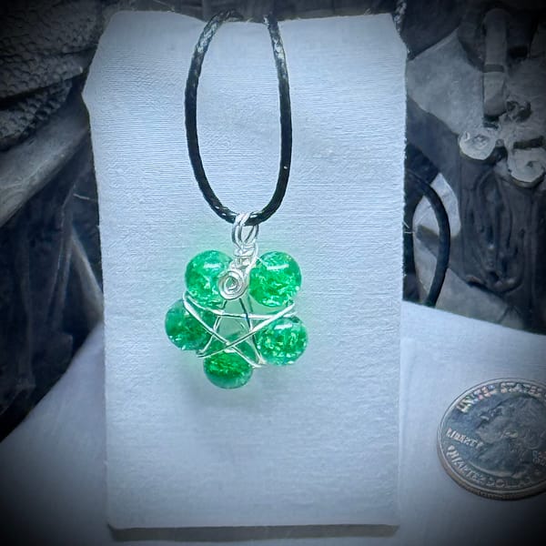 Pendant - Pentacle - Earth/Green