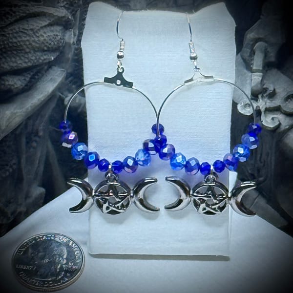 Earrings  - Dark Goddess - Indigo Night