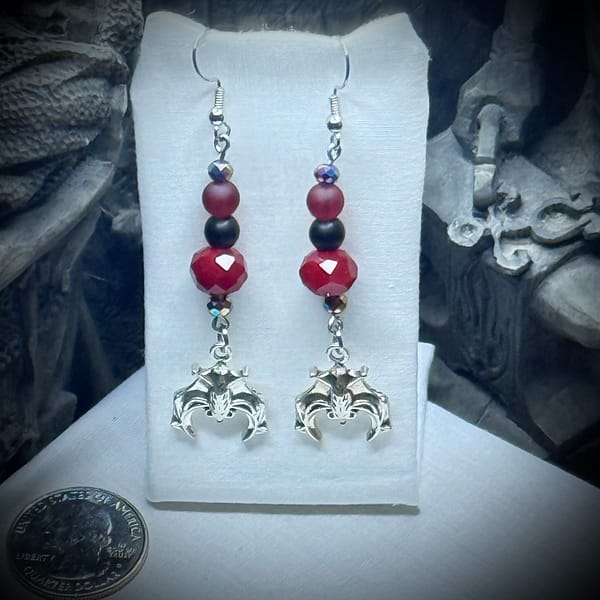 Earrings - Going Batty - Dark Elegance