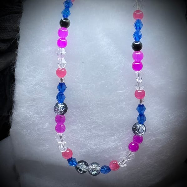 Necklace - Gender Fluid - Crackle Black