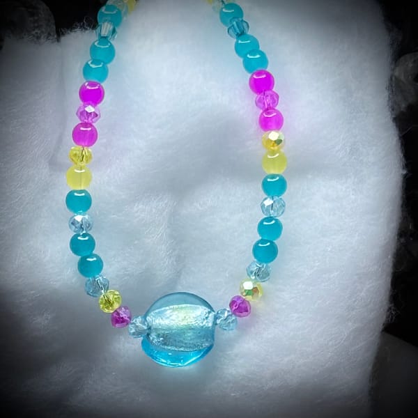 Necklace - Pansexual - Blue Shimmer
